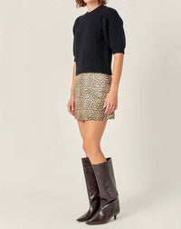English Factory - Liza Leopard Mini Skirt