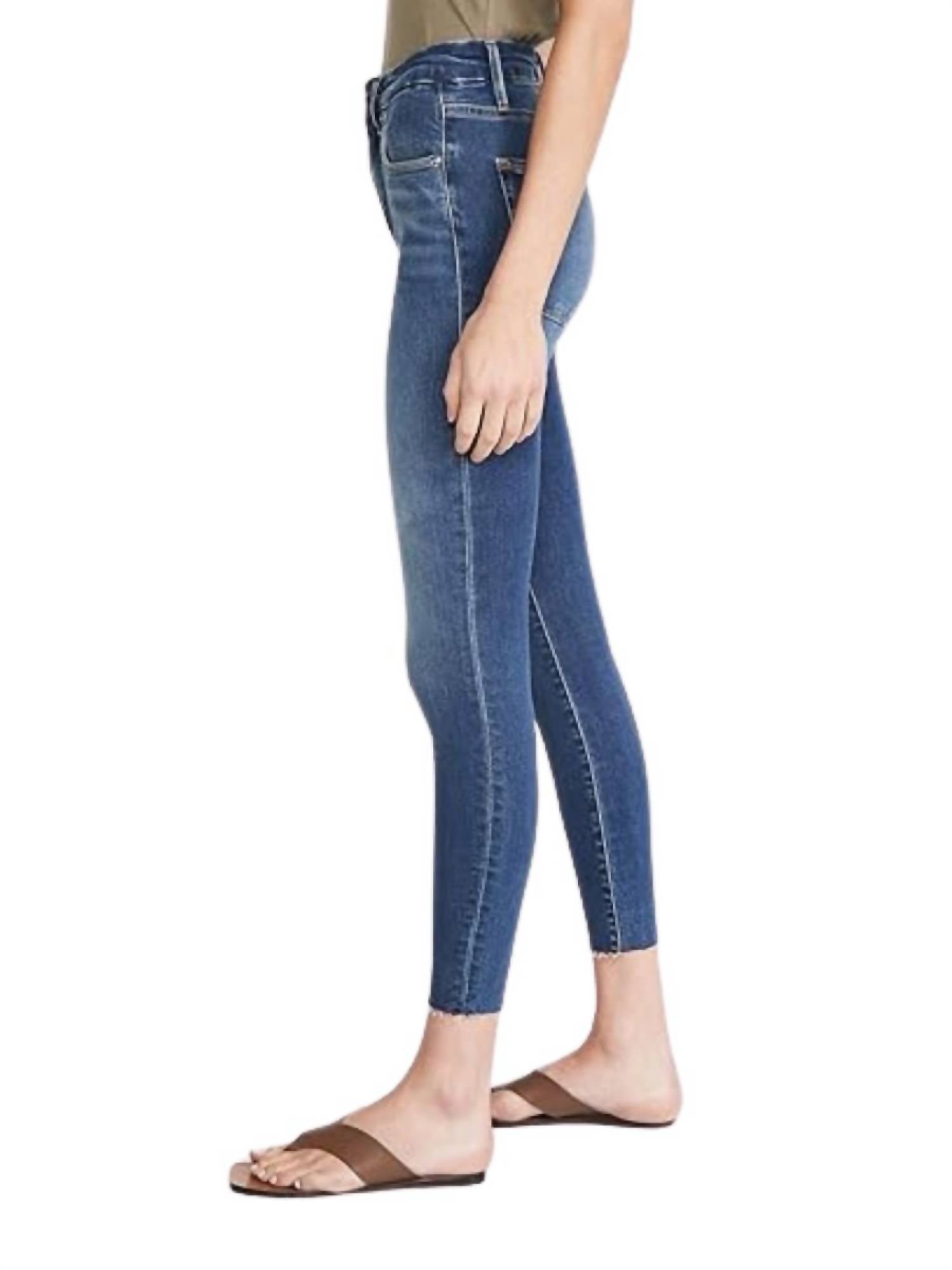Good American - Waist Crop Raw Edge Jeans