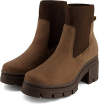 Andrea Women's Slip On Boots in brown - women's shoe - alternate view