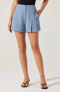 ASTR Women's Artice Shorts in blue - women's shorts
