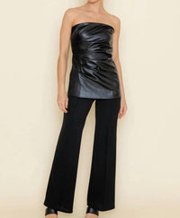 Fore Collection - Vegan Leather Bandaeu Top