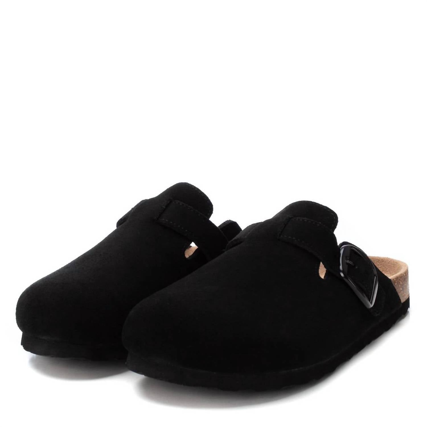 REFRESH Women's Suede Clogs in black - women's shoe - view 4