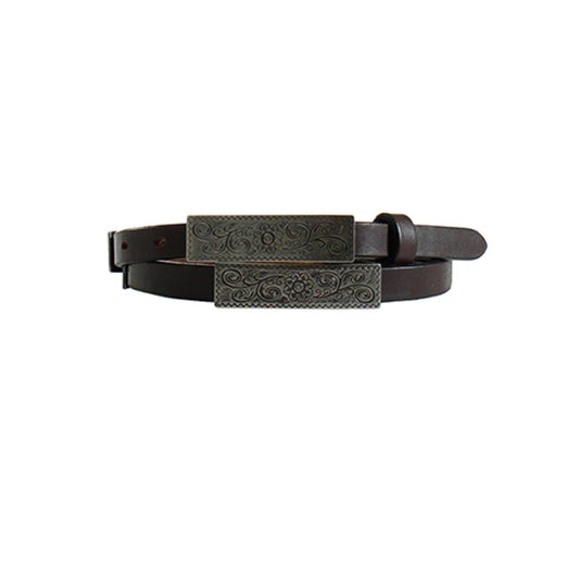 Angel Ranch - Women's Floral Concho Narrow Belt