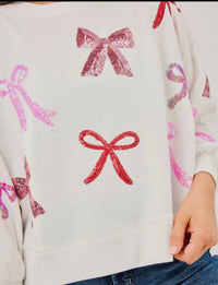 Mary Square - Sequin Bows Sweatshirt