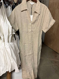 Thml - Short Sleeve Button Down Midi Dress
