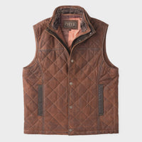 Madison Creek Outfitters Beaver Creek Leather Vest in bourbon - men's jacket - view 4
