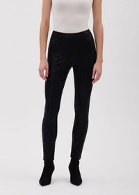 Up! - Shiney Snake Print Ponte Slim Pant