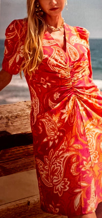 Jade - Ruched Short Sleeve Dress