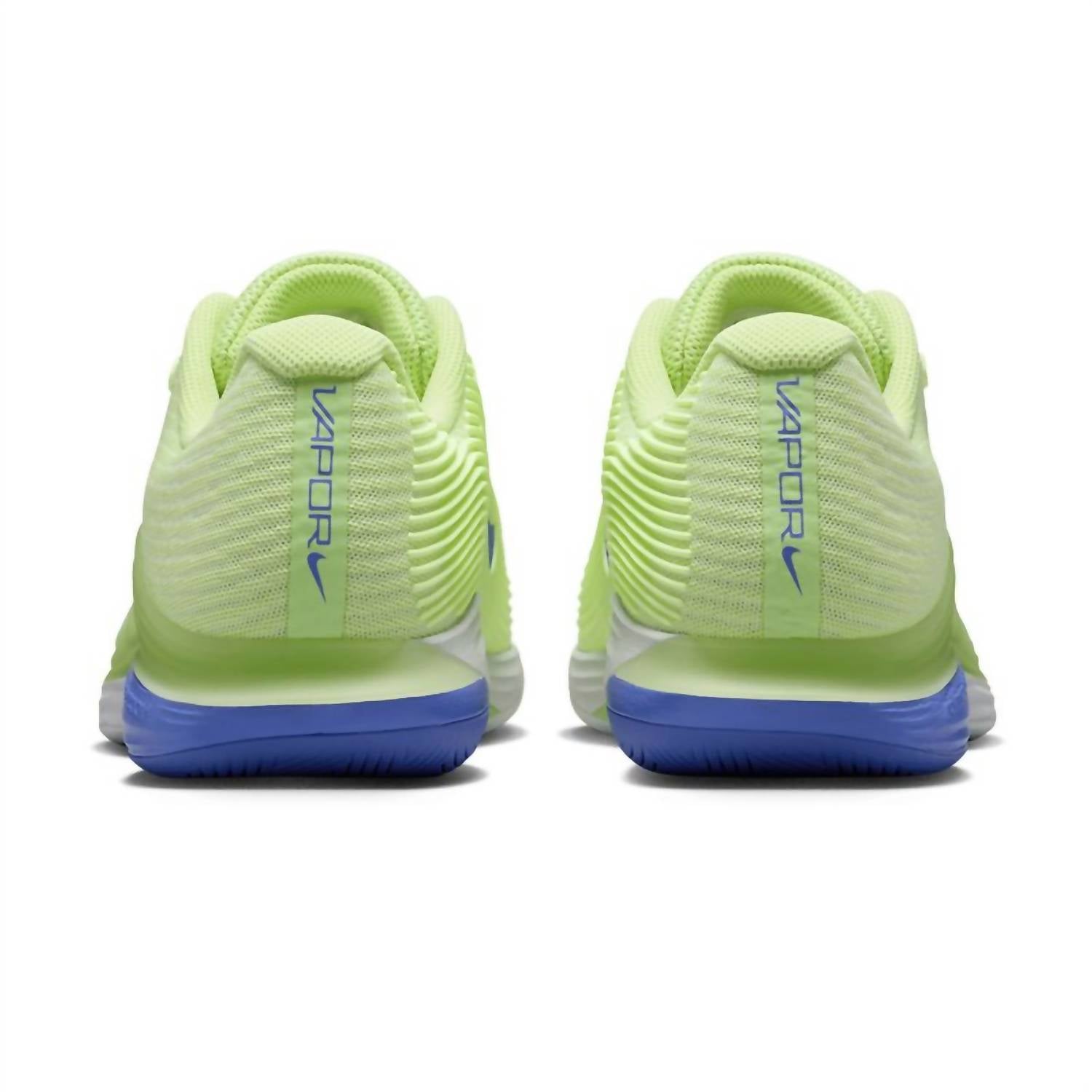 NIKE Women's Zoom Vapor 12 Hard Court Tennis Shoes in light liquid lime sapphire white - women's shoe - view 4