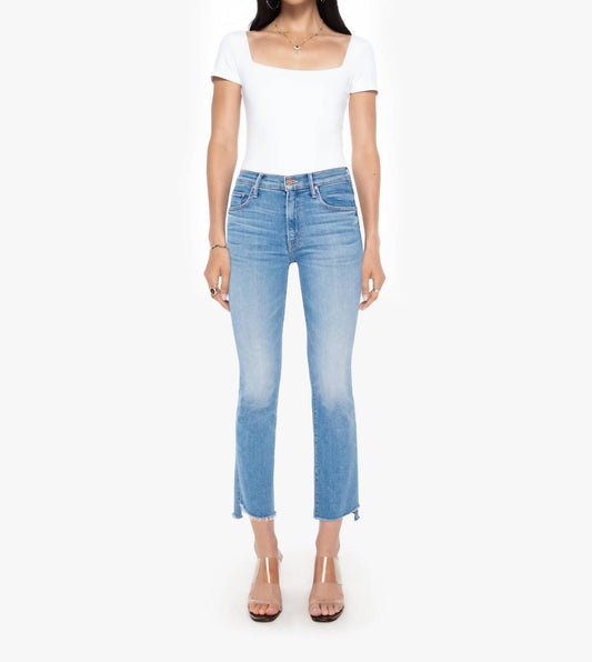 Mother - Insider Crop Step Fray High Waist Bootcut Jeans