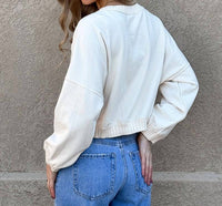 So Me - Cable Sweater Front Sweatshirt
