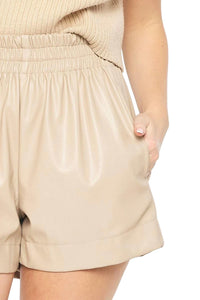 Entro - Katy Vegan Leather Shorts
