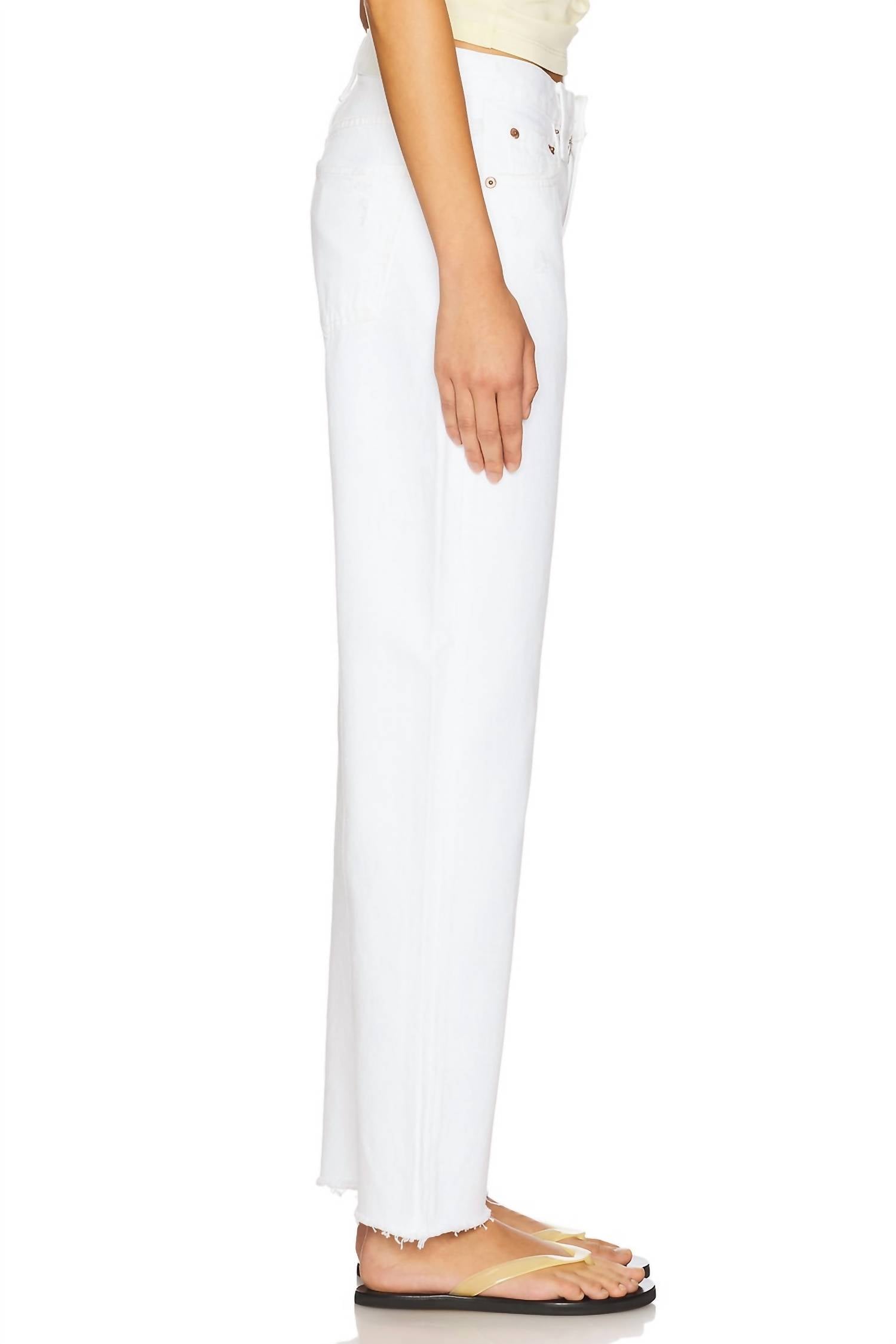 Pistola - Lexi Mid Rise Bowed Straight Jeans