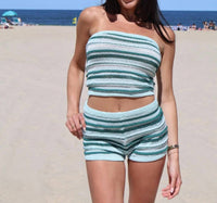 Le Lis - Costal Stripe Tube Top