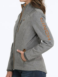 CINCH Women's Concealed Carry Softshell Jacket in charcoal - women's jacket - detail view
