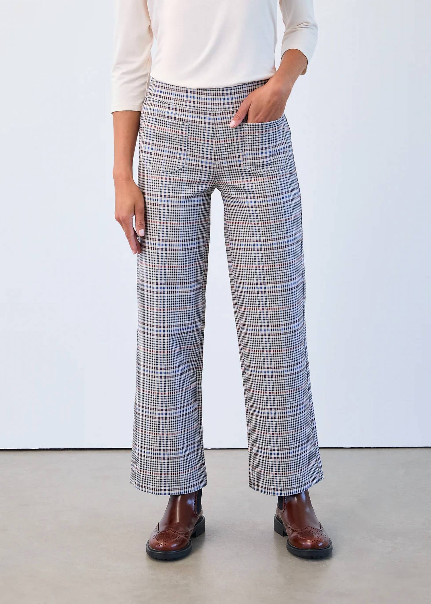 Fdj - Plaid Pull On Pant