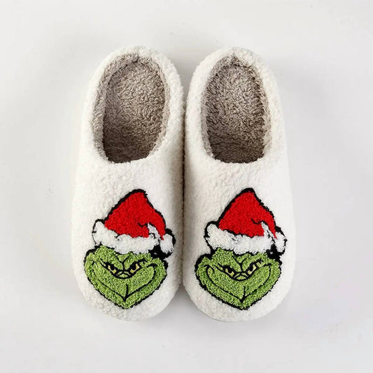 Katydid - Women Jazzercize Grinch Fuzzy Slippers