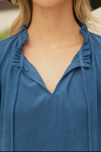 Voy - Scallop Detailed Suede Dress