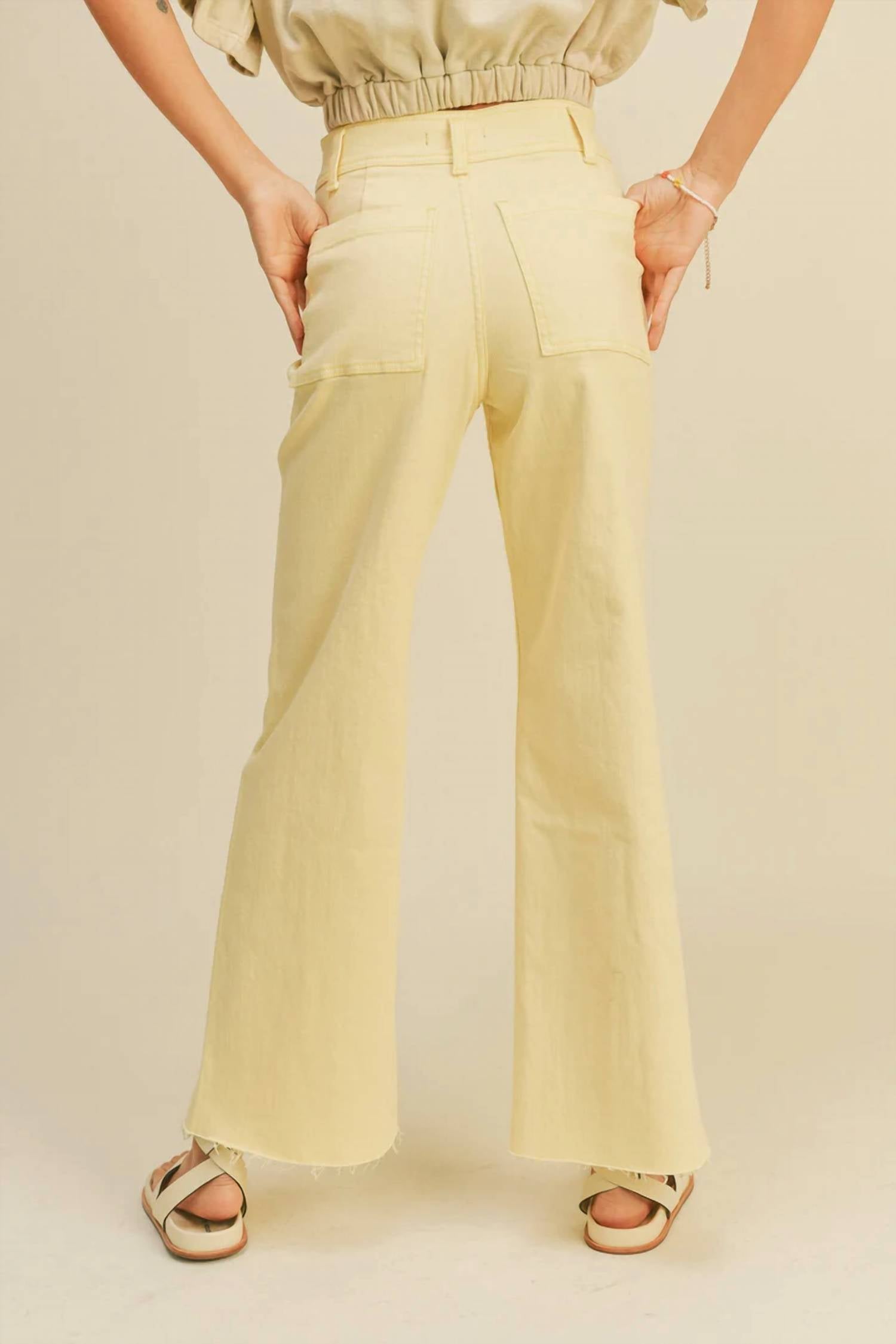 Miou Muse - Mist Wide Leg Denim Pants