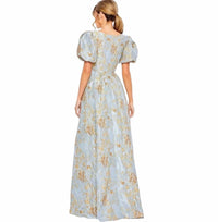 Mac Duggal - Women's Floral Jacquard High Low Gown