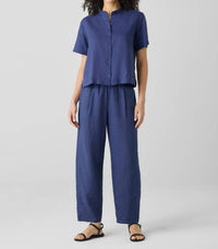 Eileen Fisher - Linen Ankle Pleated Lantern Pant