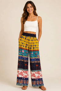 Isle Apparel - Seaside Patchwork Palazzo Pant