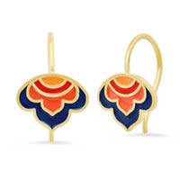 Jessica Elliot - Women's Enameled Lotus Ear Wire Earrings
