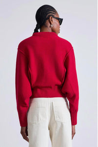 APIECE APART Alina Dolman Sweater in dragon fruit - women's sweater - alternate view
