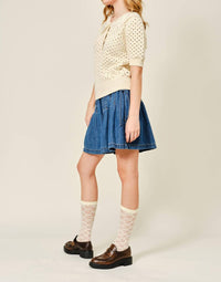Aaron & Amber - Crochet Sweater Top