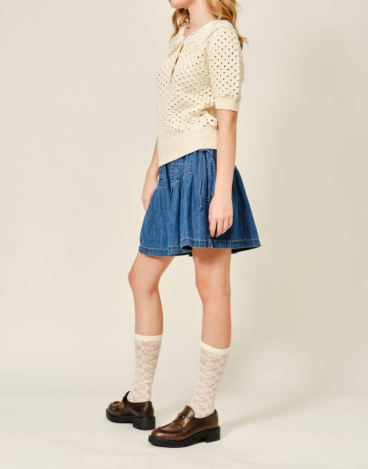 Aaron & Amber - Crochet Sweater Top