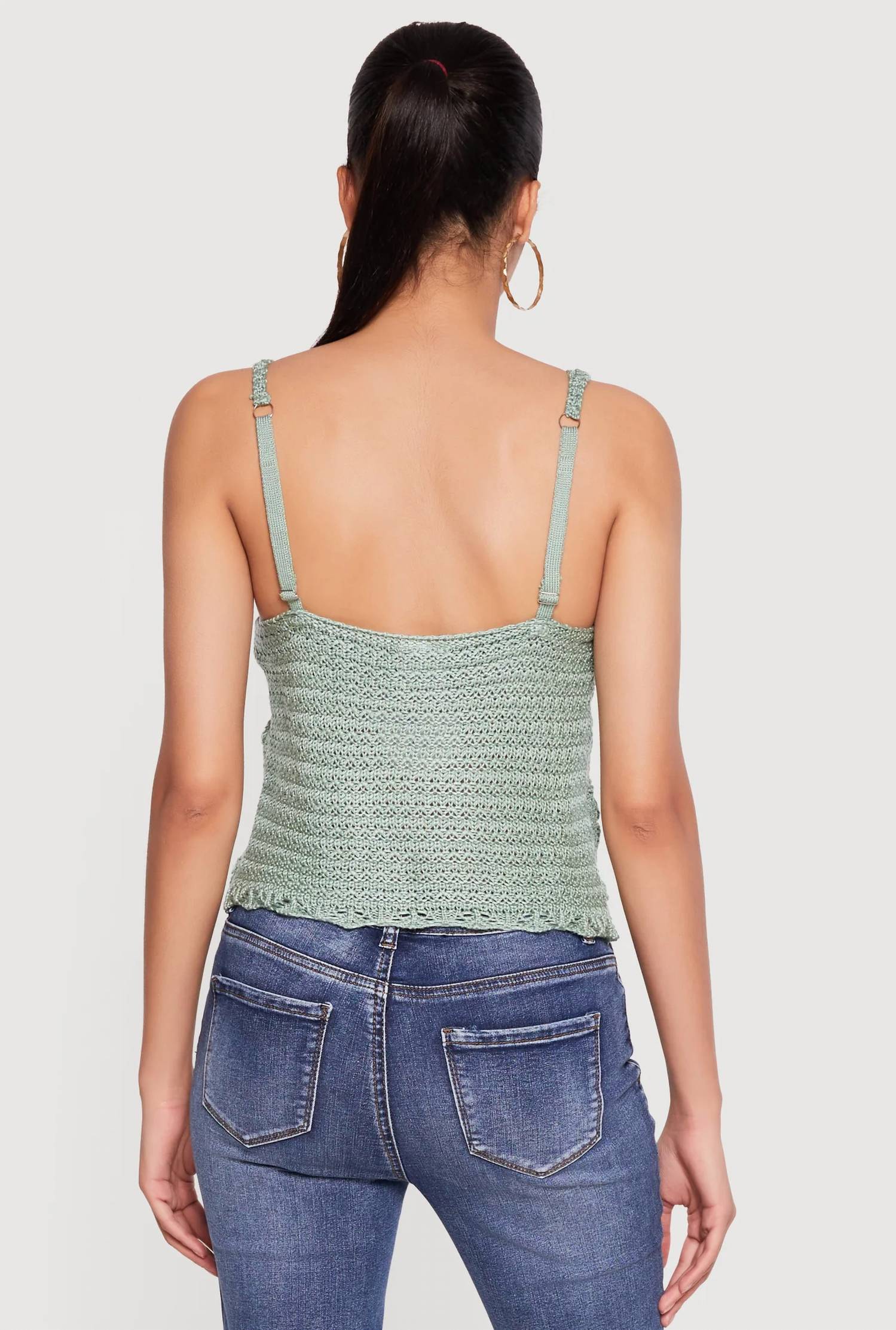 Hyfve - Sleeveless V Neck Crochet Top