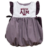 Vive La Fete - Girl's Texas A&m Aggies Embroidered Gingham Bubble