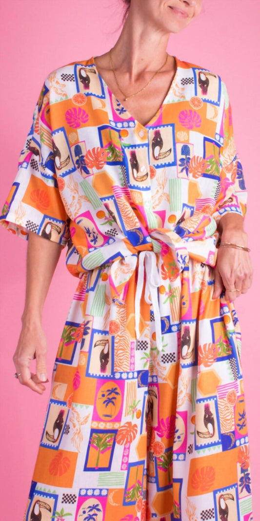 Gigi Moda - Tucano V-neck Button-down Shirt