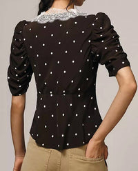 Rails - Lazara Lace V-neck Short Sleeve Top