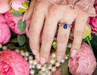 Starlette Women's Elsa Ring in blue - women's jewelry - detail view