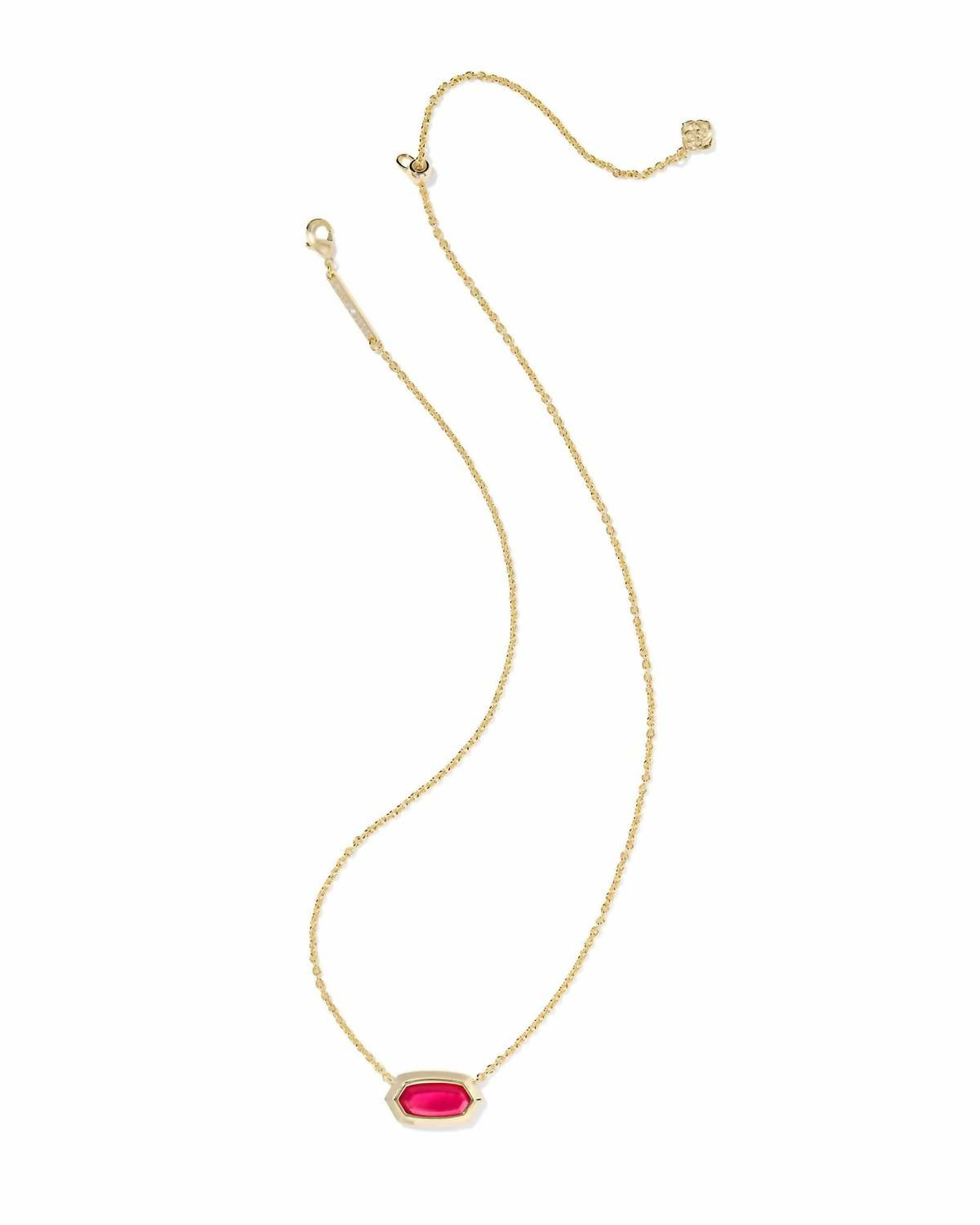 Kendra Scott - Women's Elisa Bezel Short Pendant Necklace
