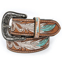 American Darling Women's Leather Belt in brown - women's accessory
