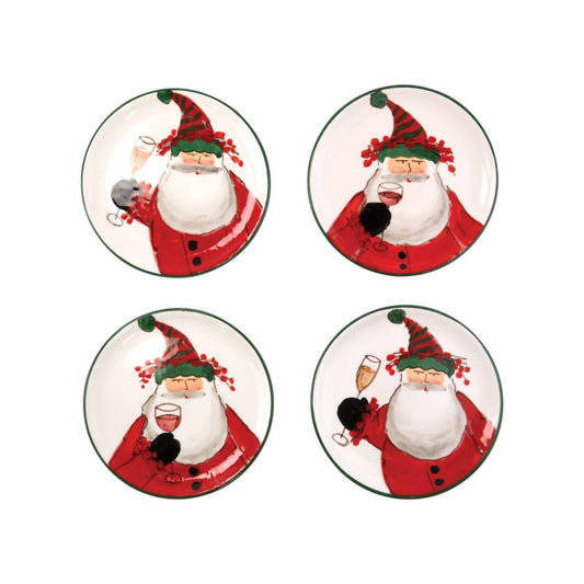 Vietri - Old St. Nick Cocktail Plates Set of 4