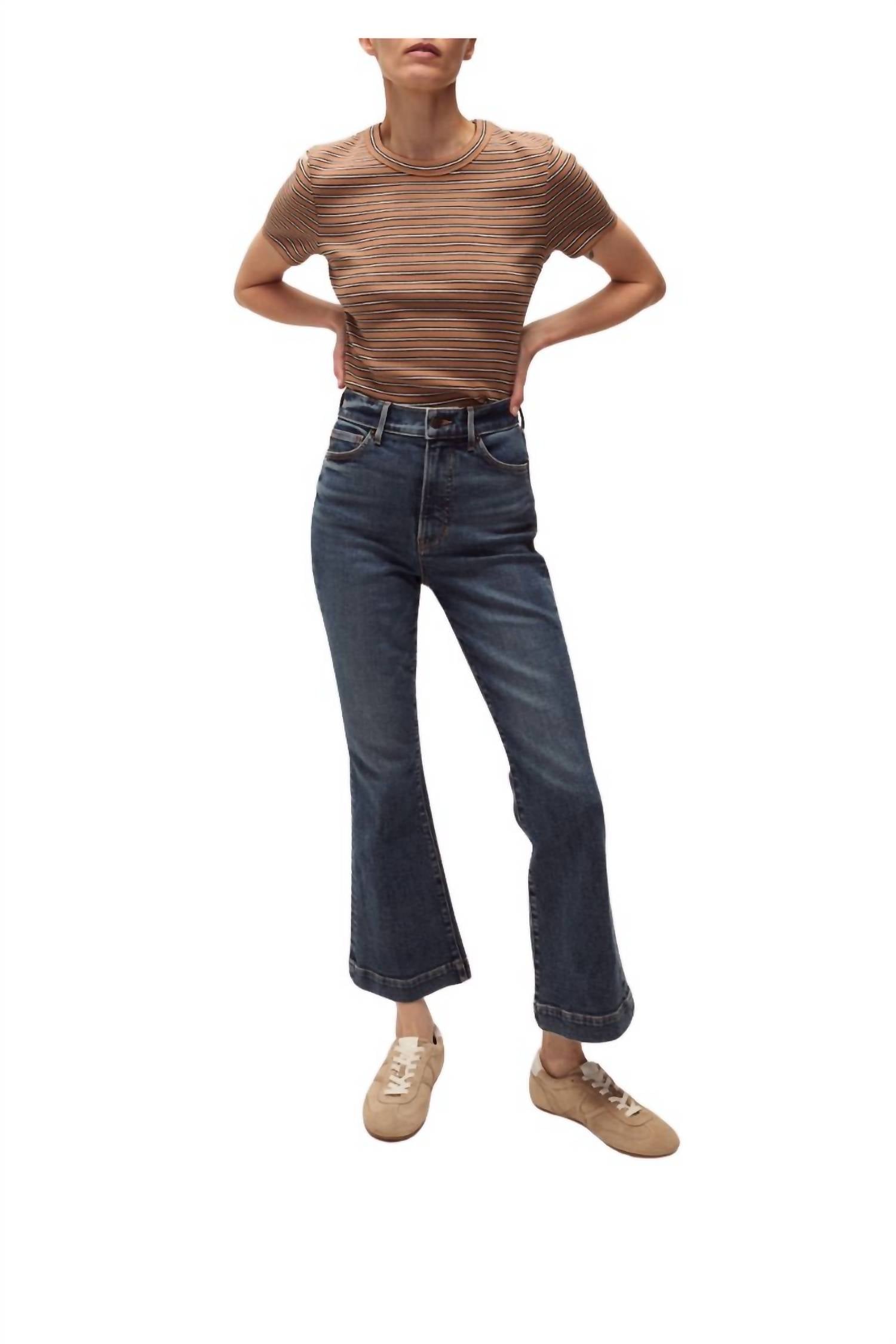 Veronica Beard - Carson High Rise Ankle Flare Jeans