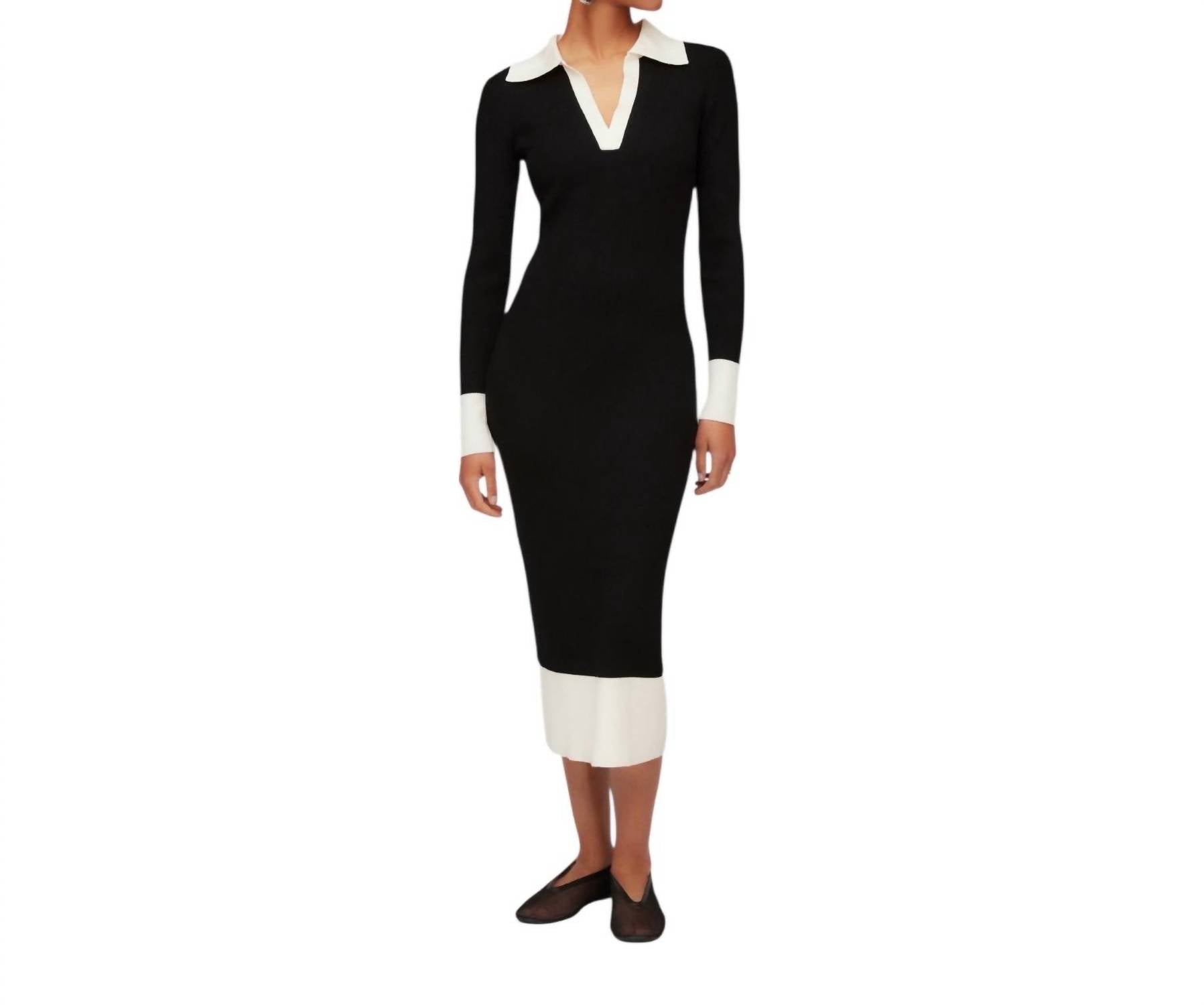 Fifteen Twenty - Belle Ribbed Polo Midi Dress