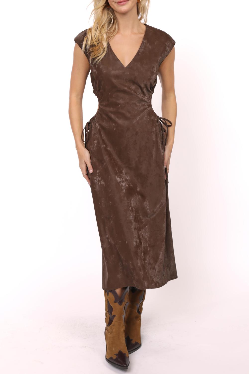 Sadie & Sage - New Chapter Vegan Leather Cut Out Dress
