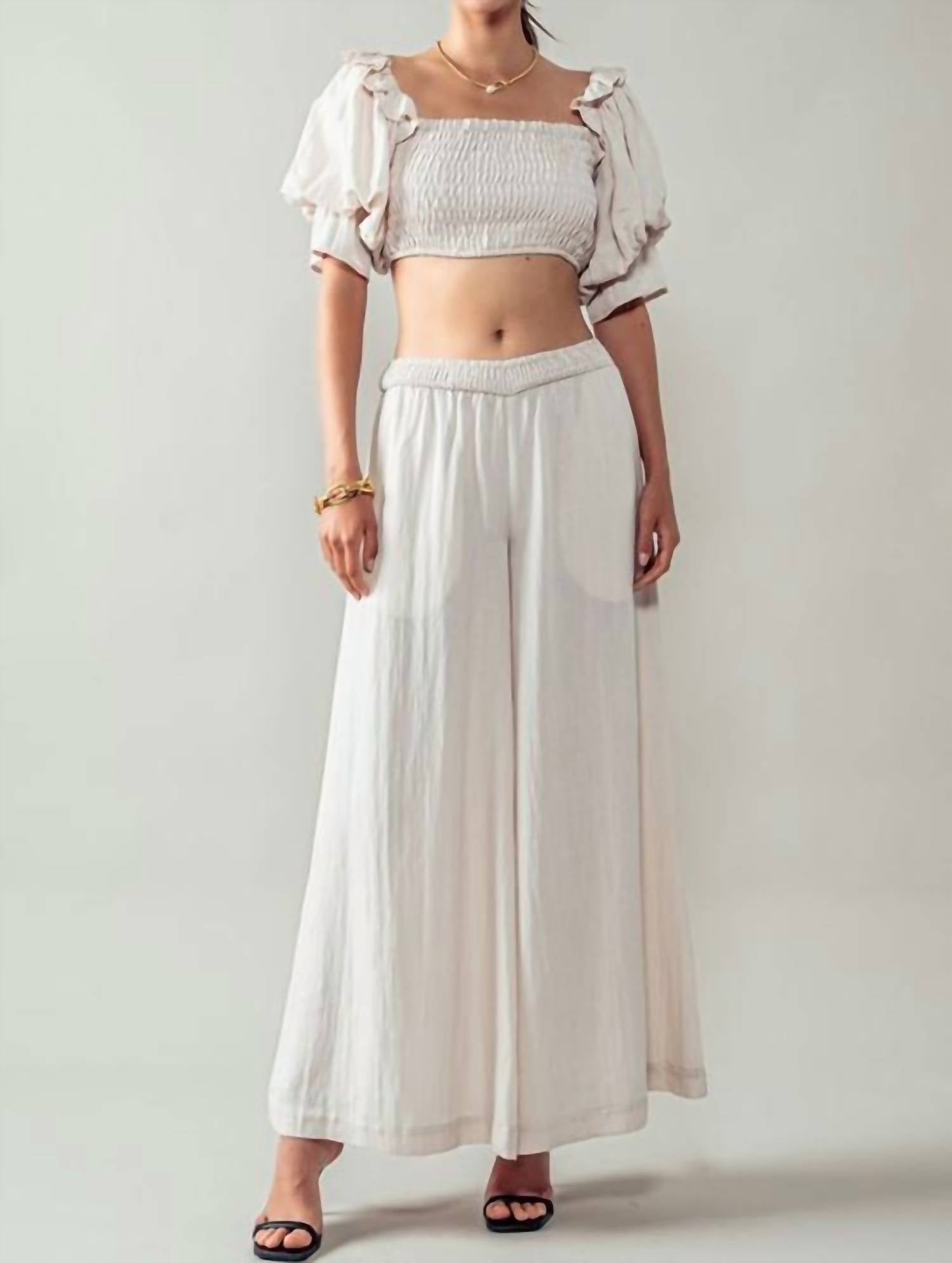 Urban Daizy - Flow Draped Wide Leg Pants