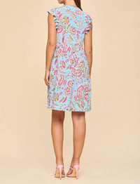 Dear Scarlett - Lizzy Flutter Sleeve Tiered Dress