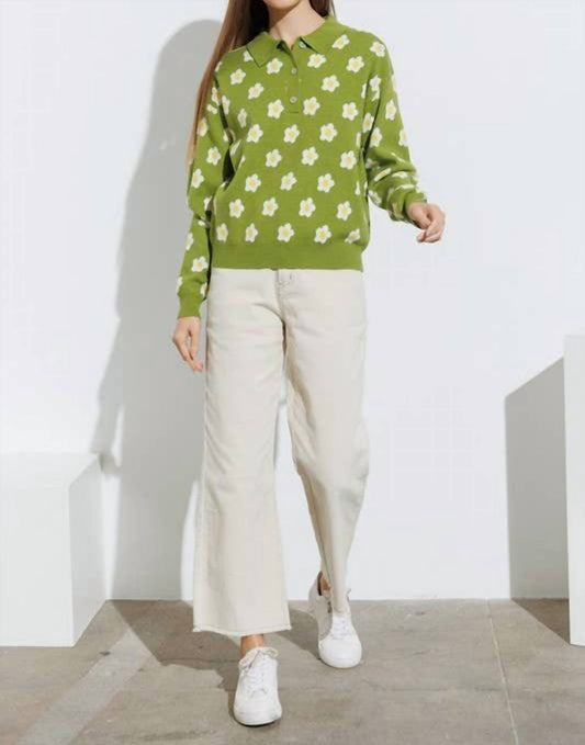 Polagram - Far Out Floral Sweater Top