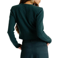 SABLYN Emilia Shoulder Pad Cardigan in sacramento - women's cardigan - alternate view