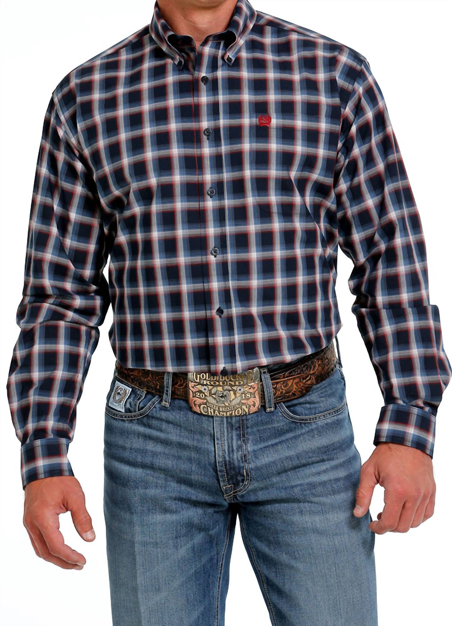 Cinch - Plaid Long Sleeve Top