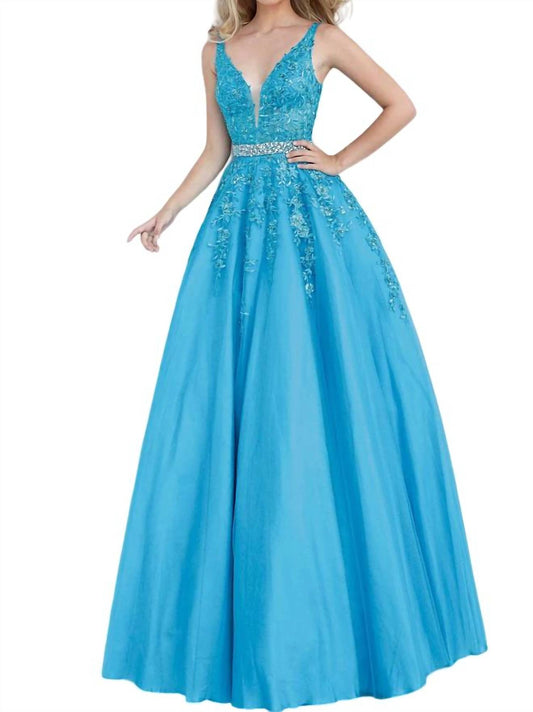 Jvn - Embellished Lace Prom Dress