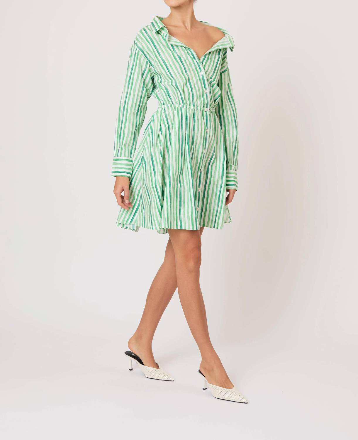 Rosie Assoulin - Falling Off The Shoulder Mini Dress