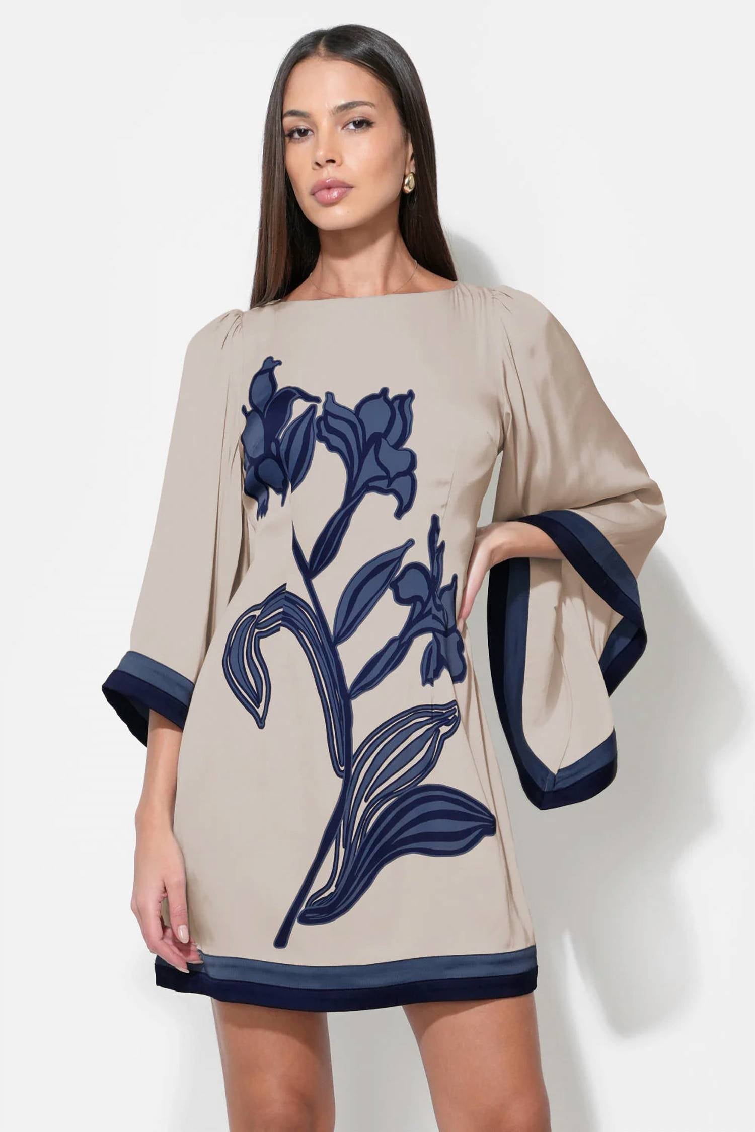 Adelyn Rae - Emerson Bell Sleeve Flower Mini Dress