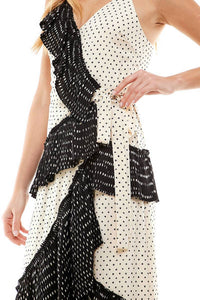 Tcec - Ruffle Wrap Midi Dress